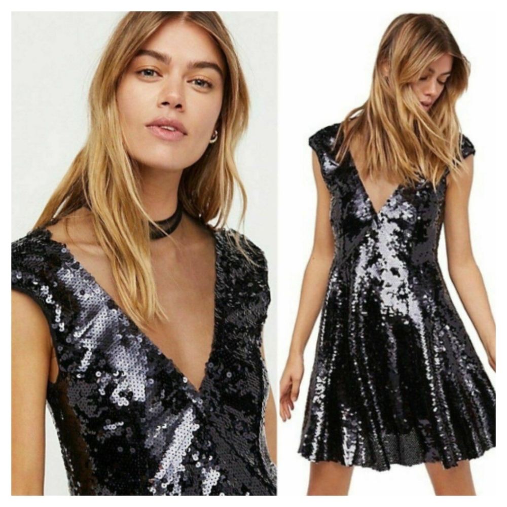 FREE PEOPLE Dance 'Til Dawn Sequin Mini Dress